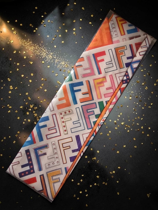 other designer Accessories - ♡♡♡ Multicolor FF Logo Silk Twilly in Orange, Blue, Pink, Green, Purple